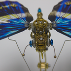 Mariposa Diosa de la Luz Steampunk Metal 3D con Caja Musical