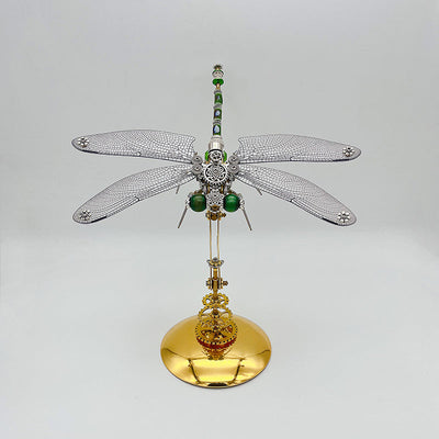 Libélula Alas Verdes Steampunk Metal 3D