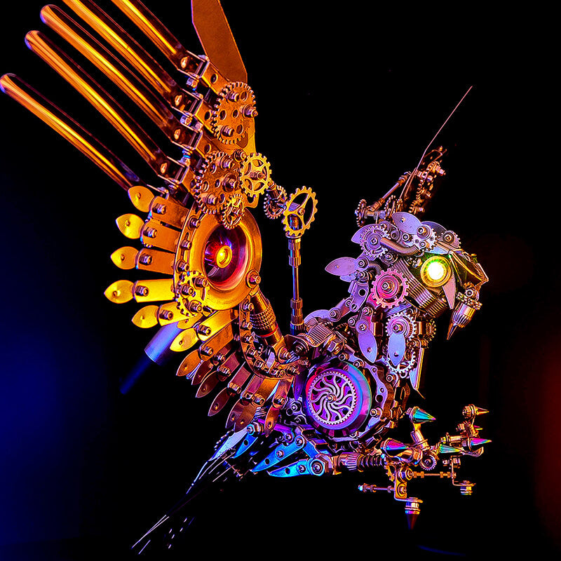 Halcón Gerifalte Steampunk Metal 3D 1800 piezas