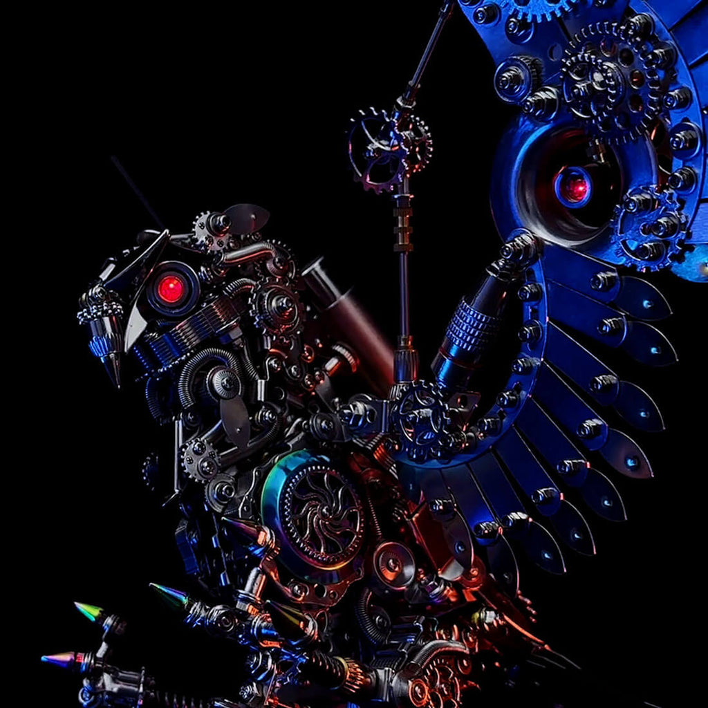 Halcón Gerifalte Steampunk Metal 3D 1800 piezas