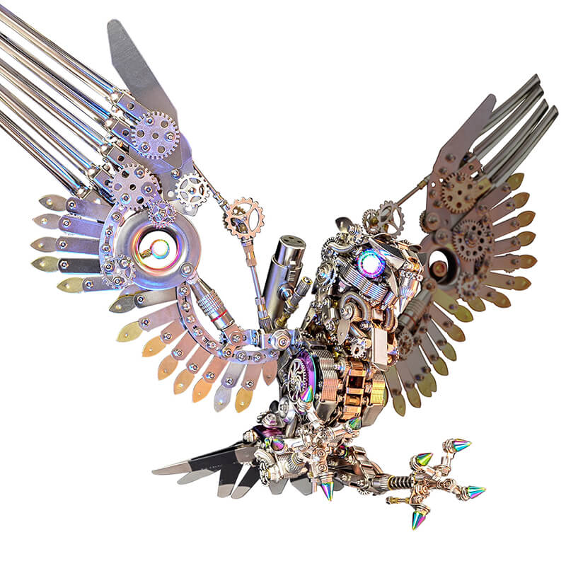 Halcón Gerifalte Steampunk Metal 3D 1800 piezas