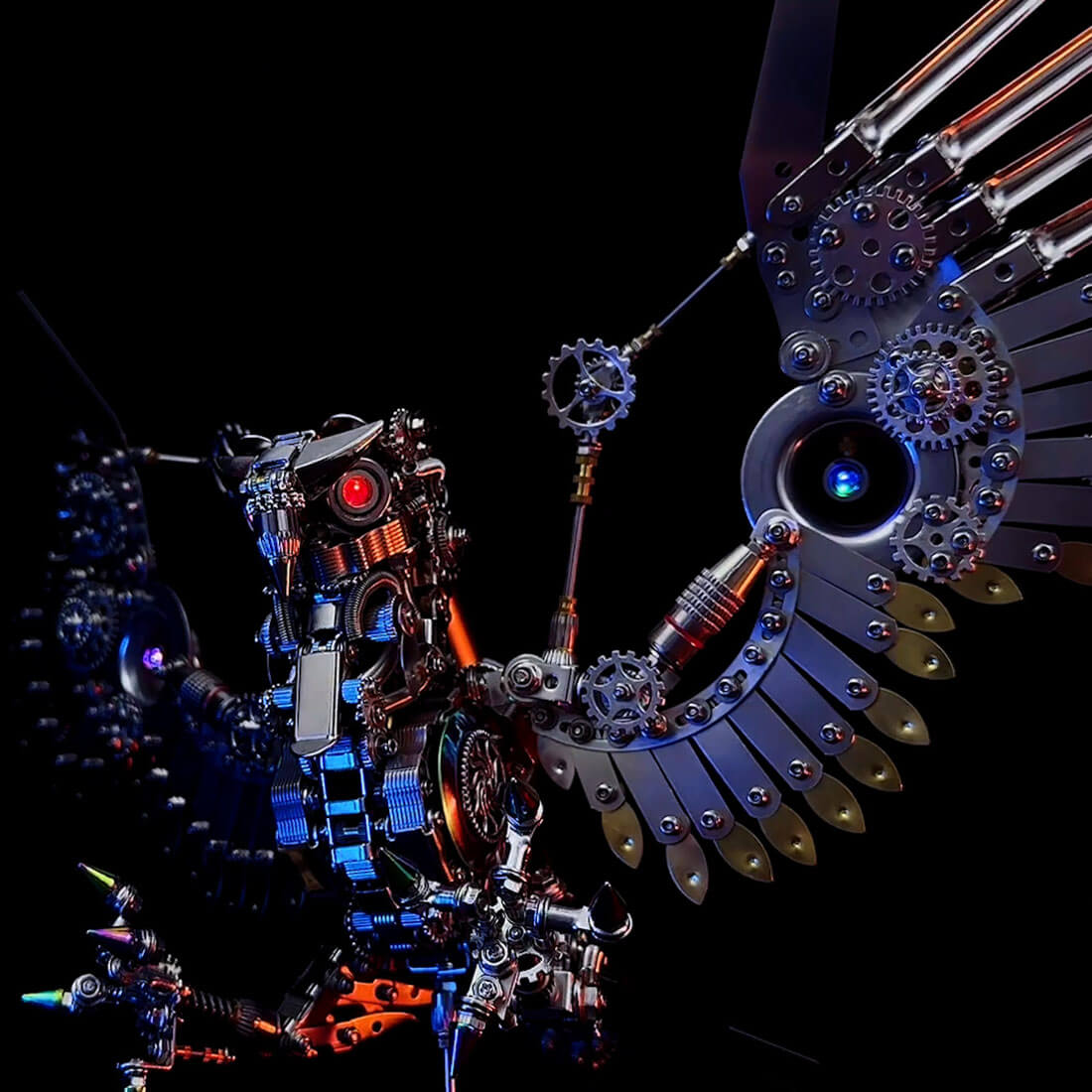 Halcón Gerifalte Steampunk Metal 3D 1800 piezas