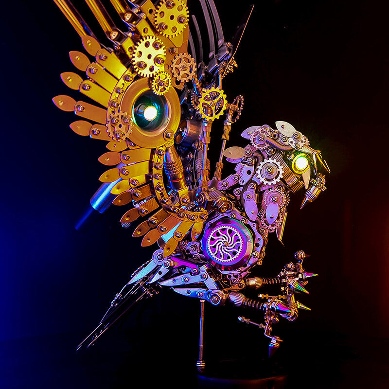 Halcón Gerifalte Steampunk Metal 3D 1800 piezas