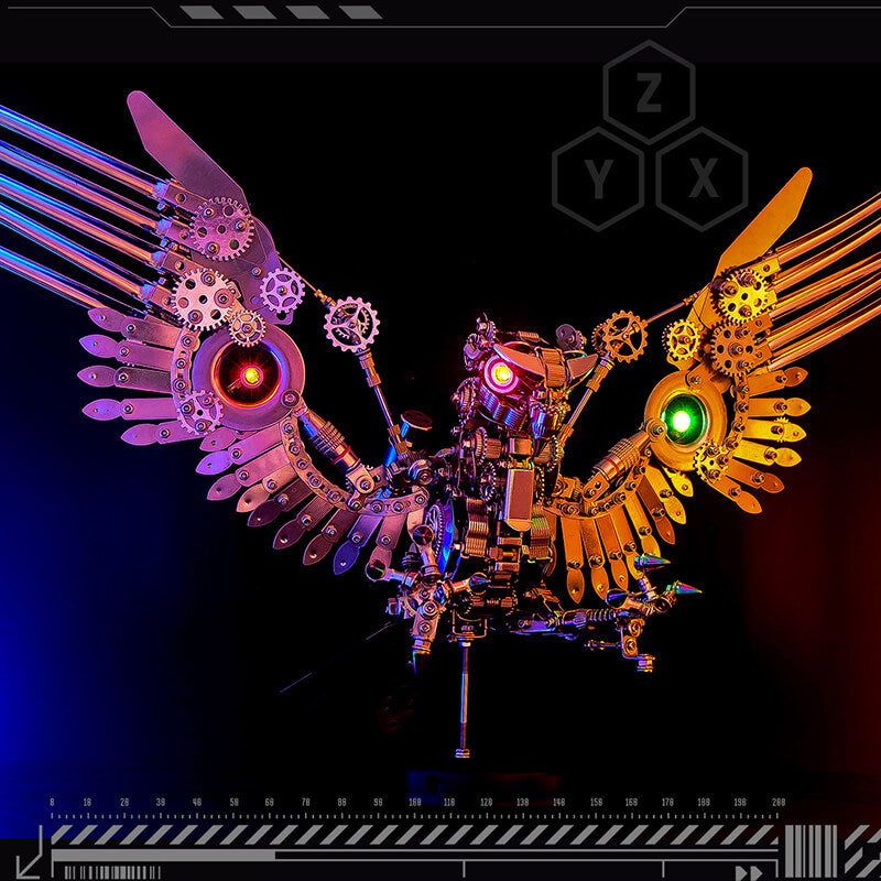 Halcón Gerifalte Steampunk Metal 3D 1800 piezas