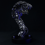 Cobra Real Steampunk Metal 3D con Base