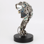 Cobra Real Steampunk Metal 3D con Base