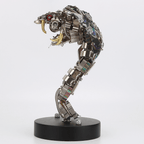 Cobra Real Steampunk Metal 3D con Base