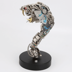 Cobra Real Steampunk Metal 3D con Base