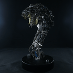 Cobra Real Steampunk Metal 3D con Base