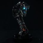 Cobra Real Steampunk Metal 3D con Base