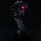 Cobra Real Steampunk Metal 3D con Base