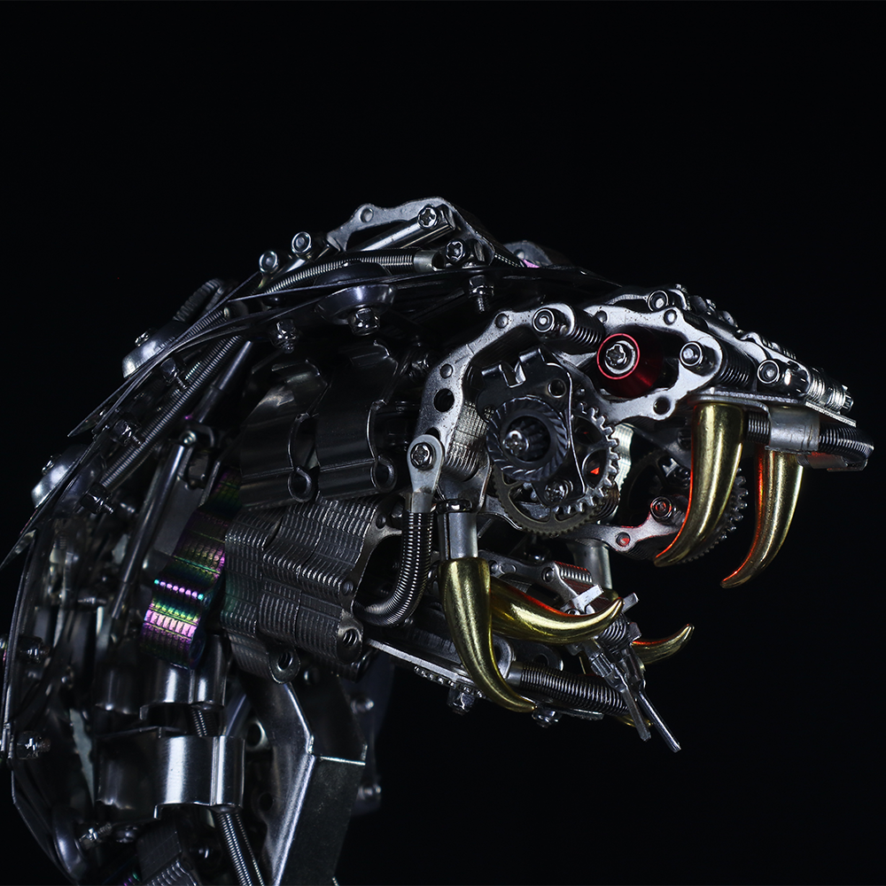 Cobra Real Steampunk Metal 3D con Base