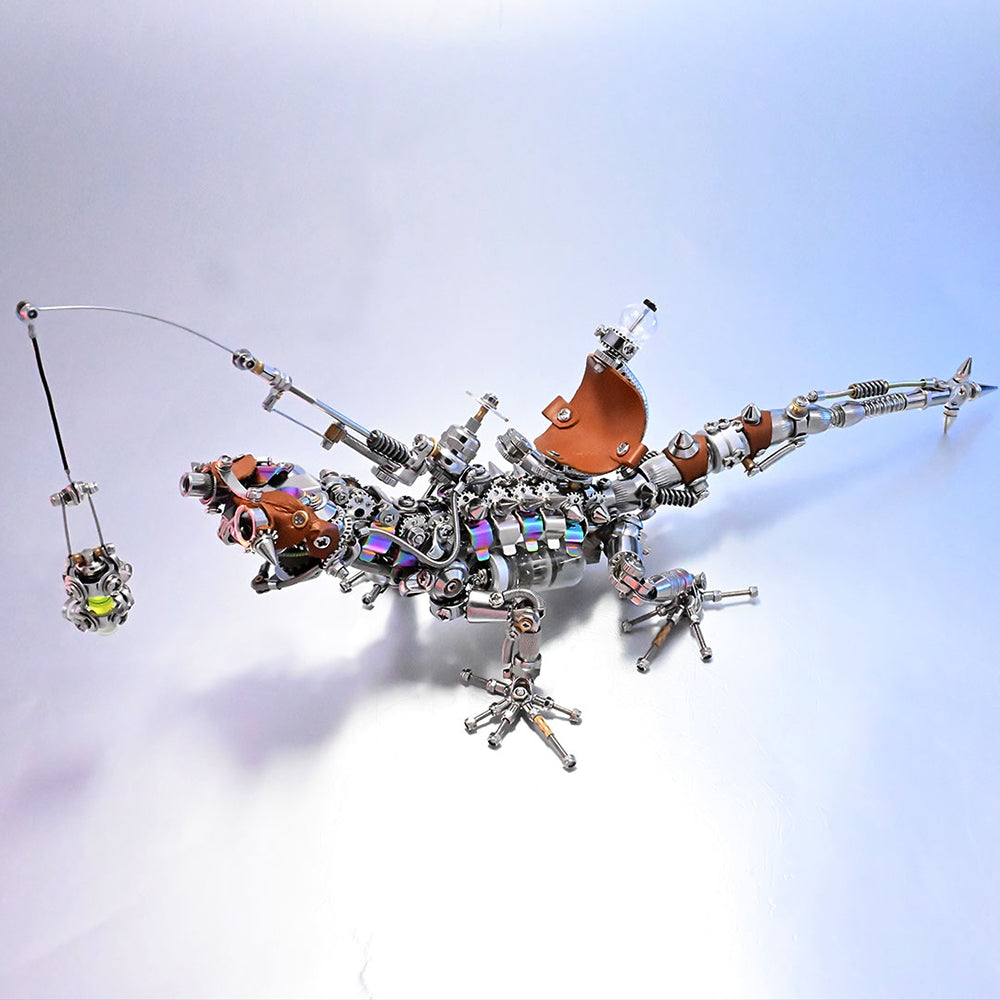 Camaleón Mecánico Steampunk Metal 3D