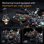 Camaleón Mecánico Steampunk Metal 3D