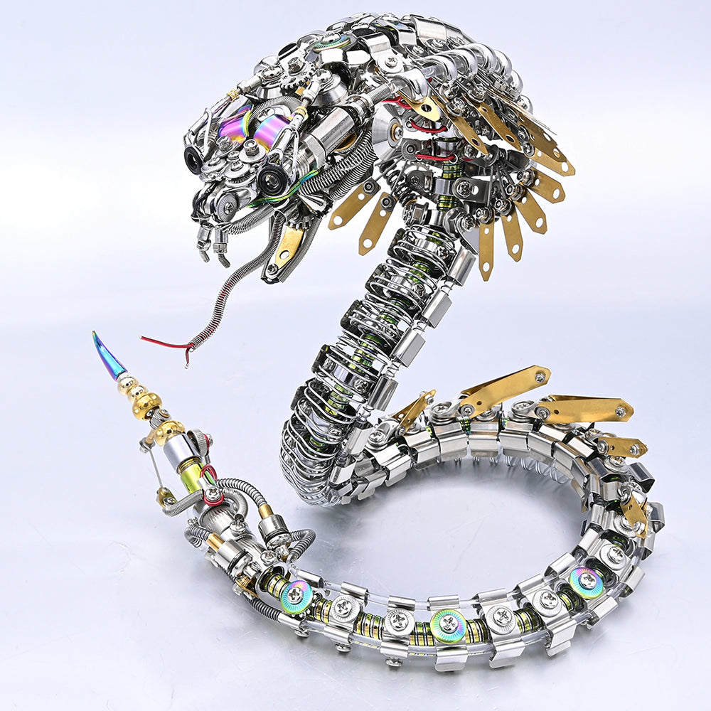 Cobra Mecánica Steampunk Metal 3D