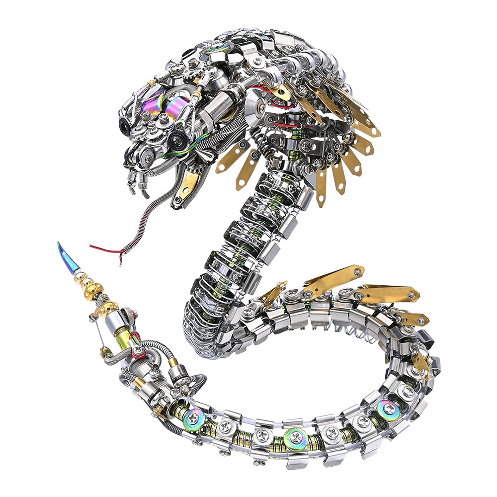 Cobra Mecánica Steampunk Metal 3D