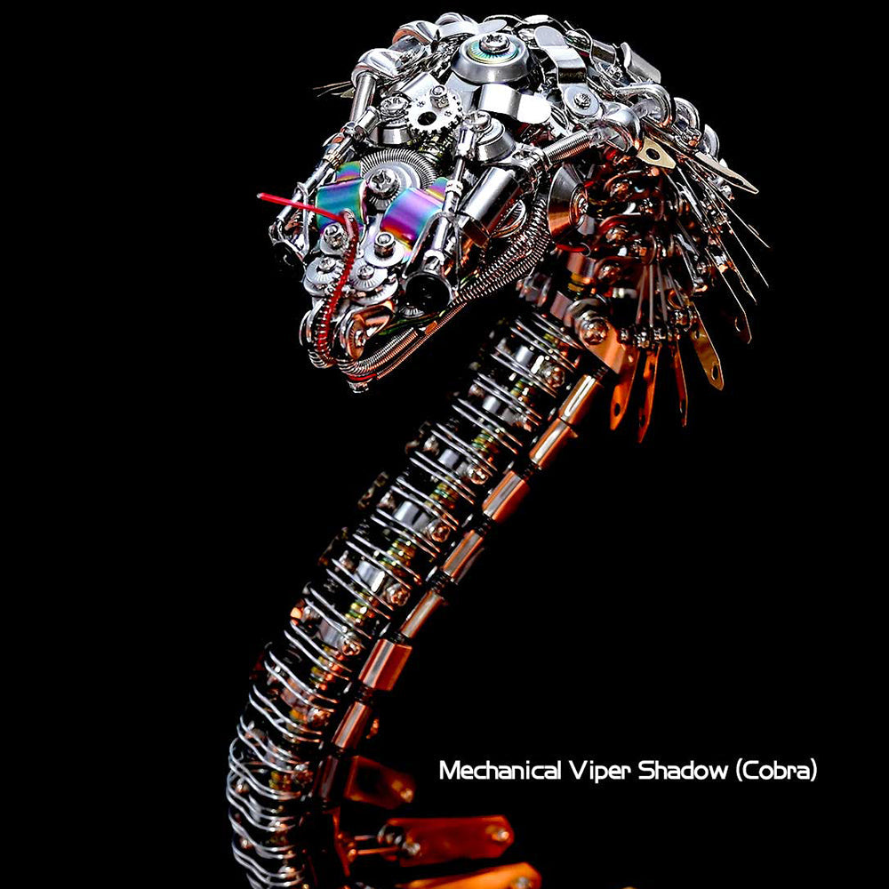 Cobra Mecánica Steampunk Metal 3D