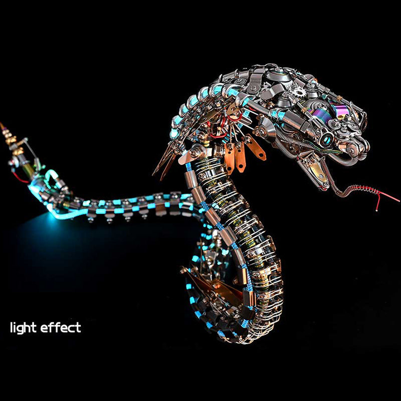 Cobra Mecánica Steampunk Metal 3D