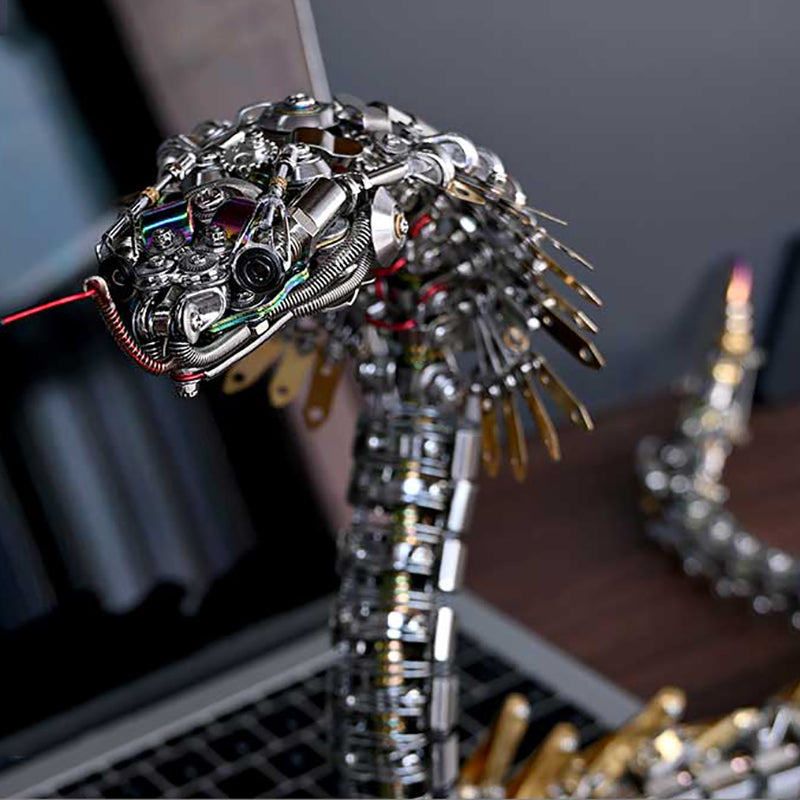 Cobra Mecánica Steampunk Metal 3D