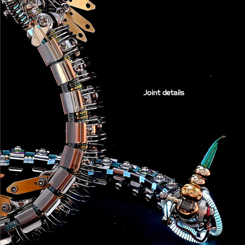 Cobra Mecánica Steampunk Metal 3D