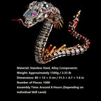 Cobra Mecánica Steampunk Metal 3D
