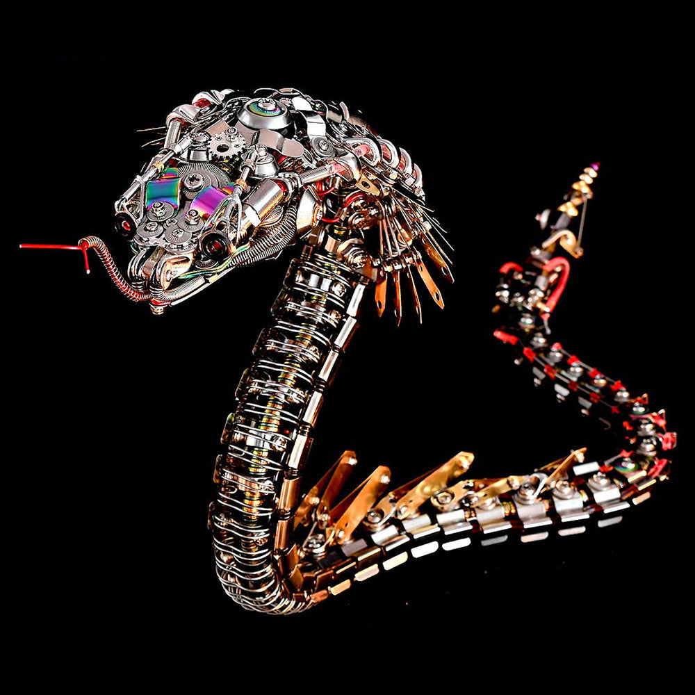 Cobra Mecánica Steampunk Metal 3D