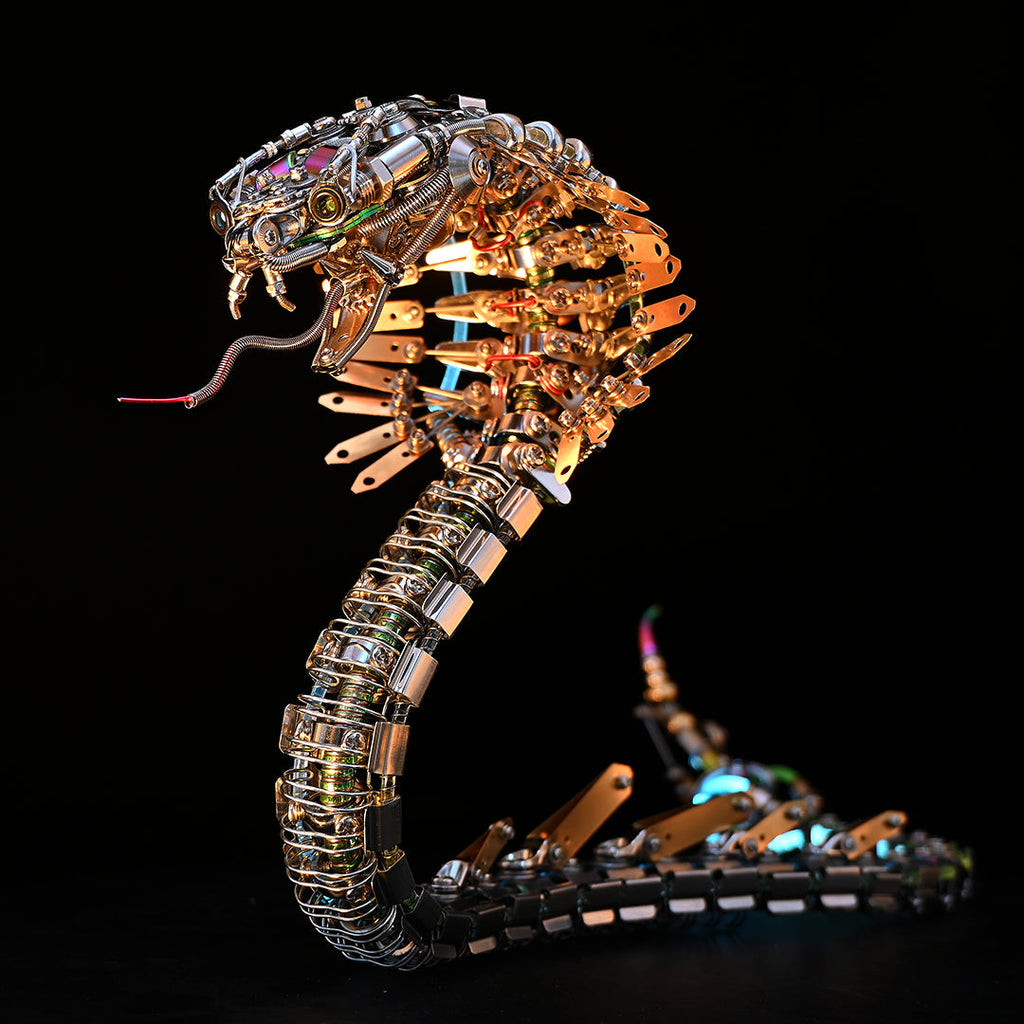 Cobra Mecánica Steampunk Metal 3D