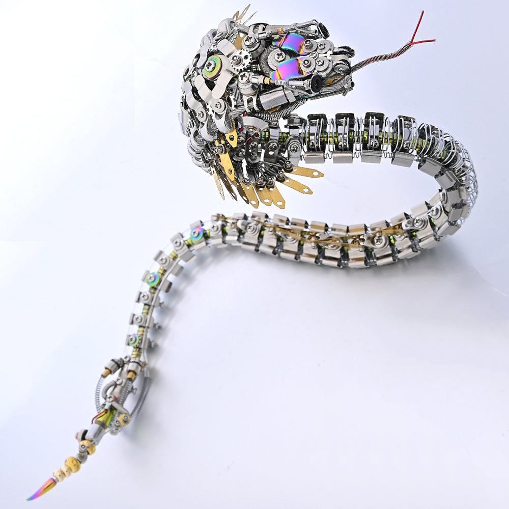 Cobra Mecánica Steampunk Metal 3D
