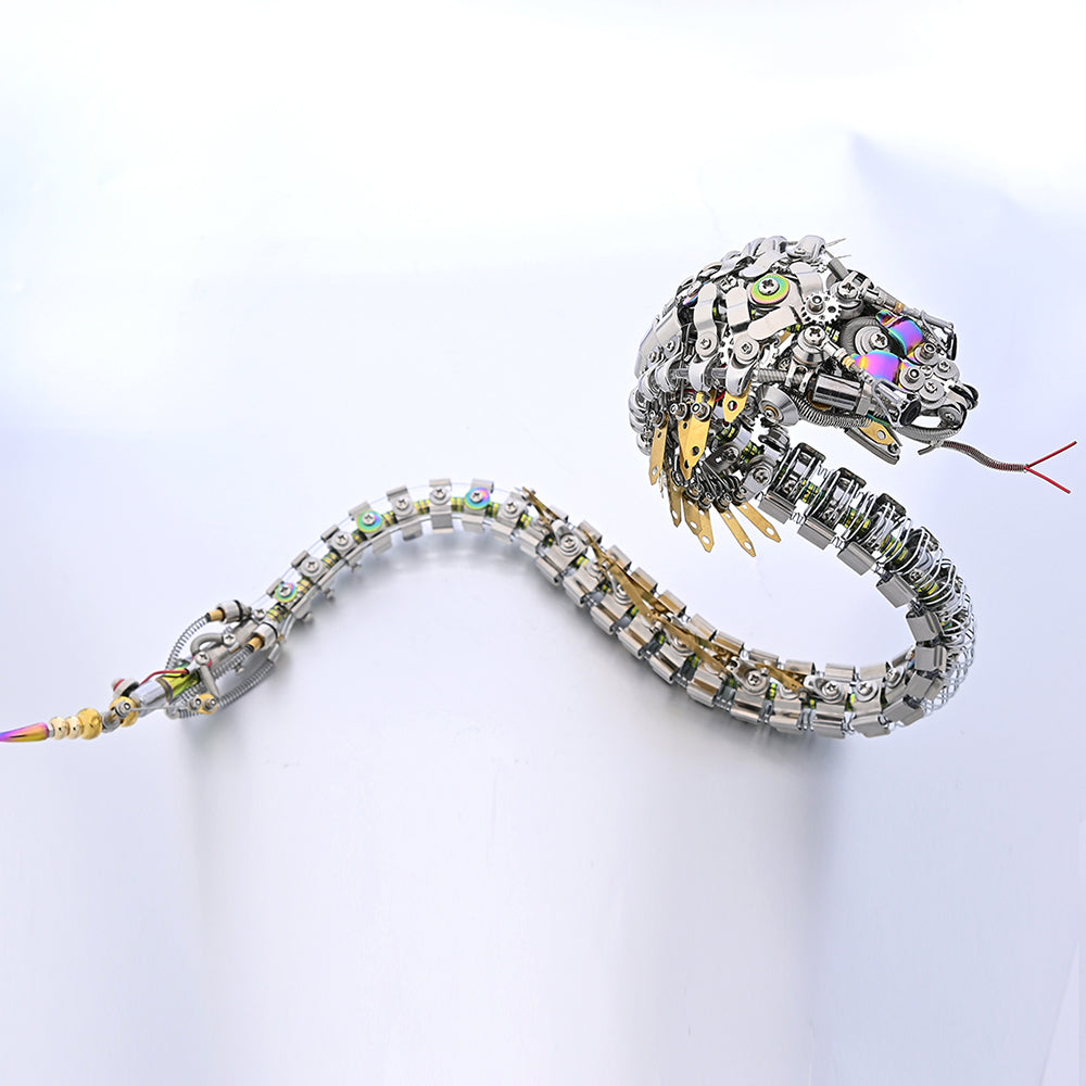 Cobra Mecánica Steampunk Metal 3D