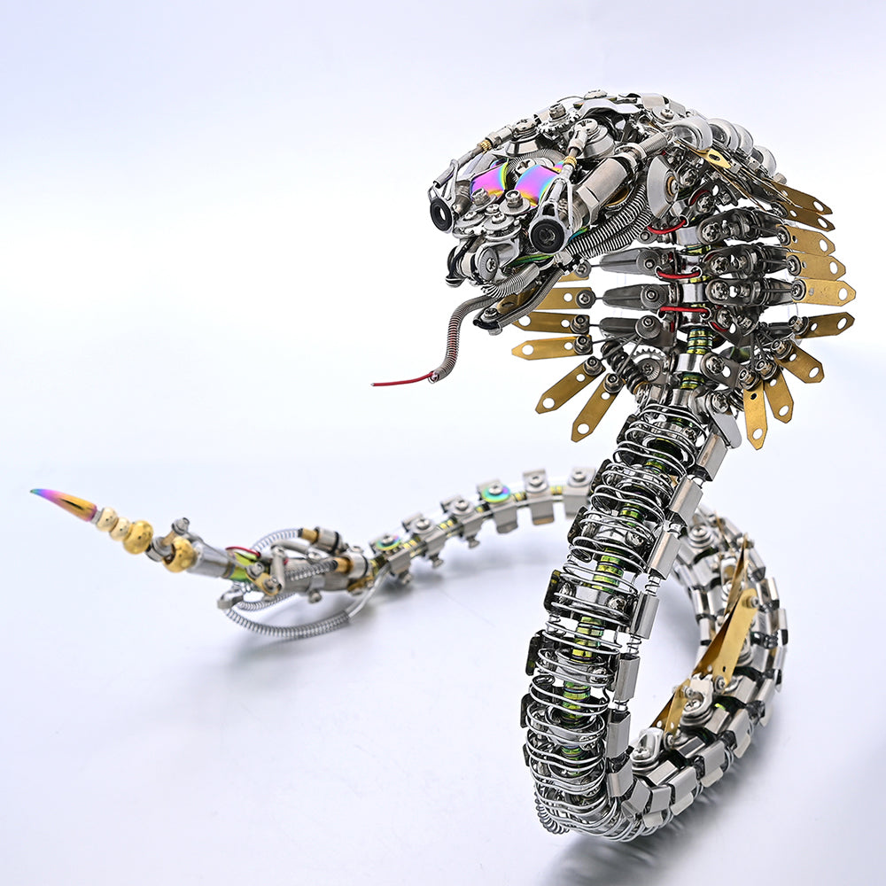 Cobra Mecánica Steampunk Metal 3D