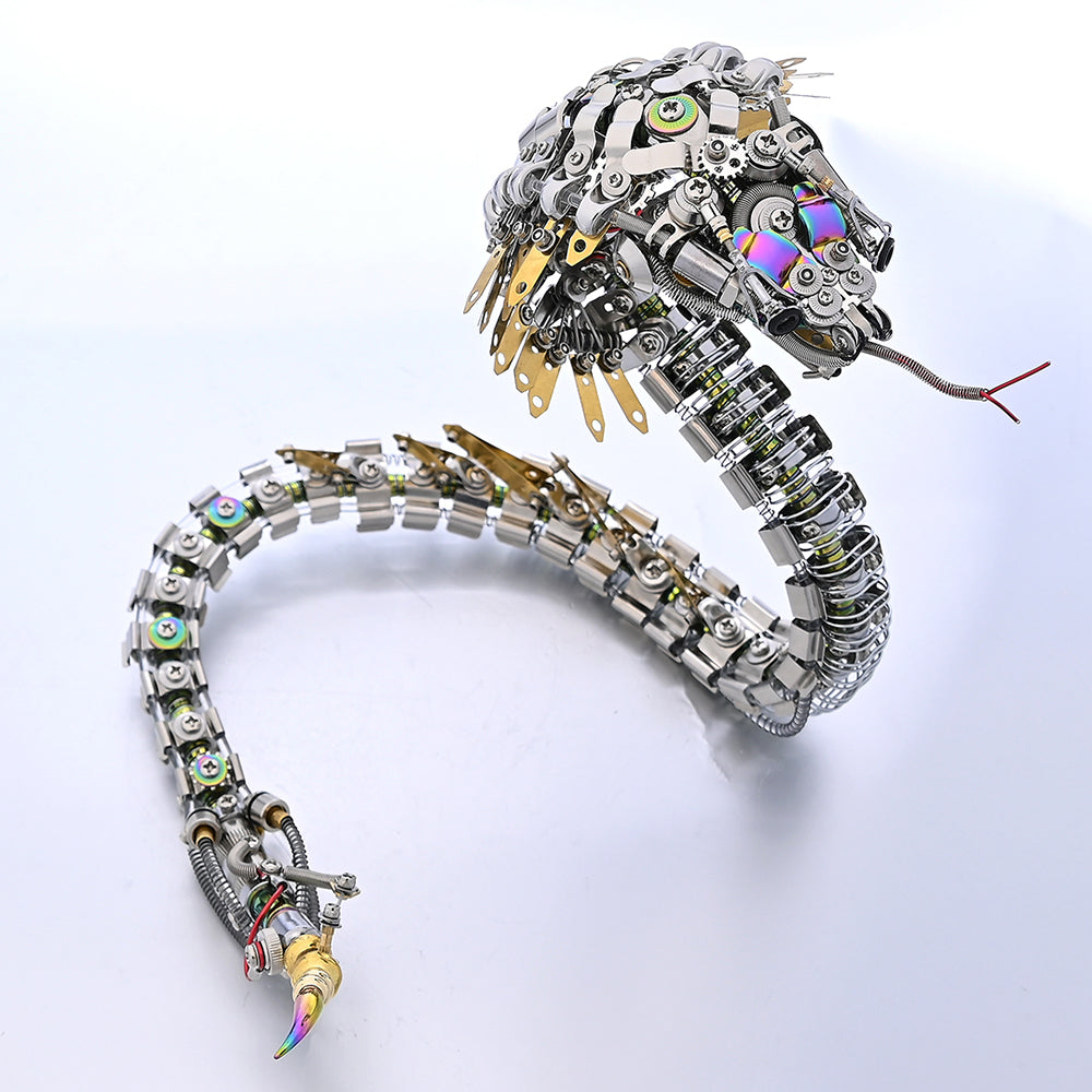 Cobra Mecánica Steampunk Metal 3D