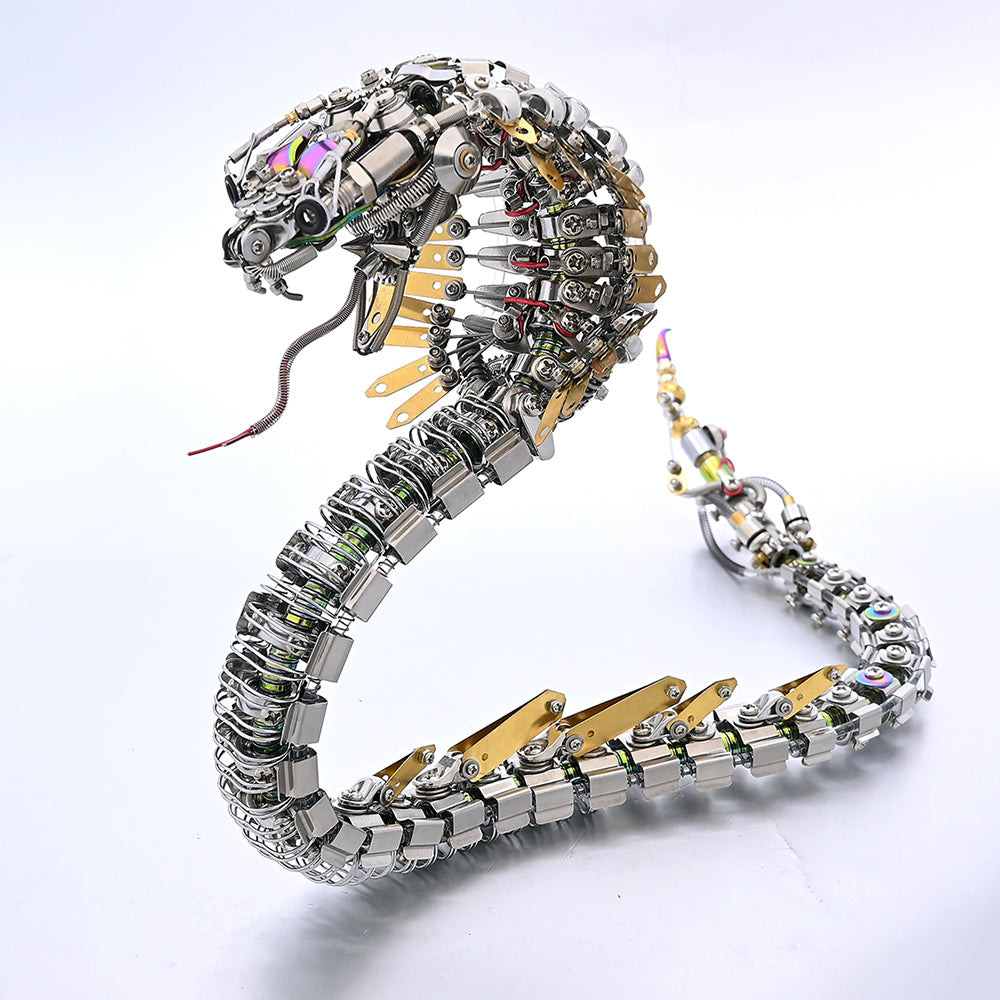 Cobra Mecánica Steampunk Metal 3D