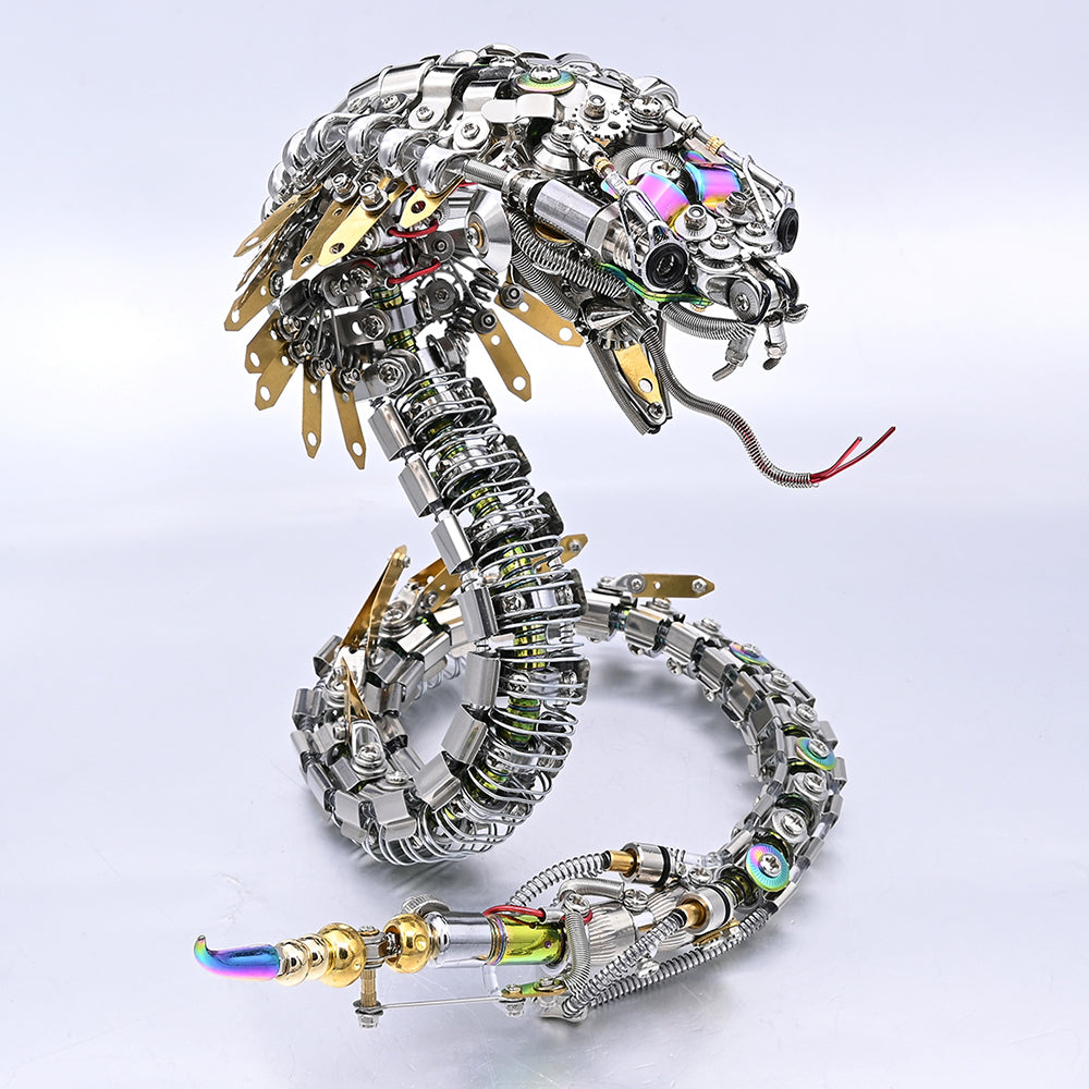 Cobra Mecánica Steampunk Metal 3D