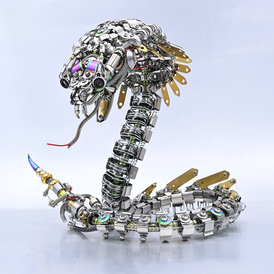 Cobra Mecánica Steampunk Metal 3D