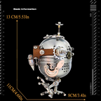 Búho Huevo Mecánico Steampunk Metal 3D