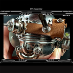 Búho Huevo Mecánico Steampunk Metal 3D