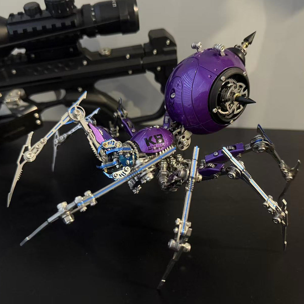 Araña Tormenta Púrpura Steampunk Metal 3D