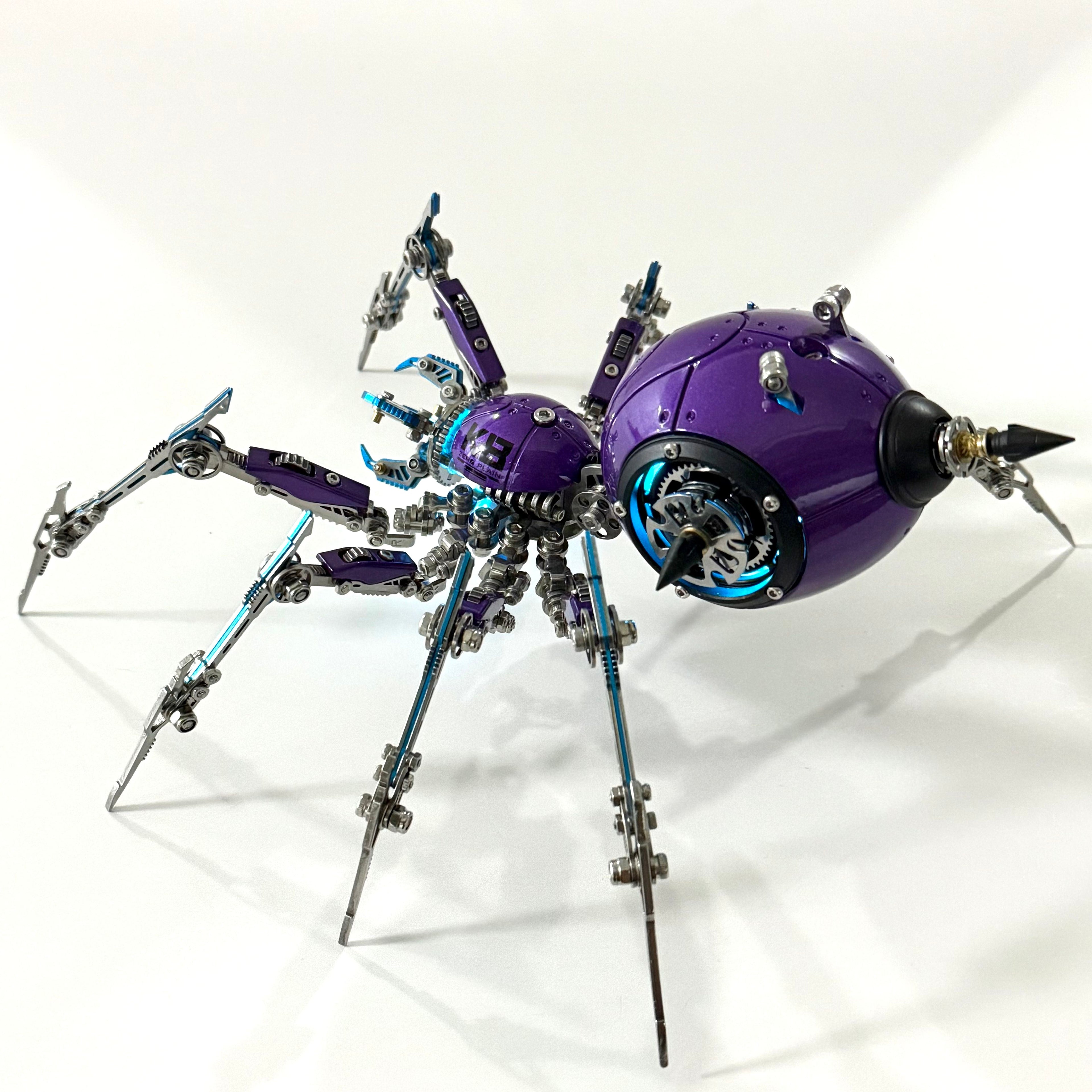 Araña Tormenta Púrpura Steampunk Metal 3D