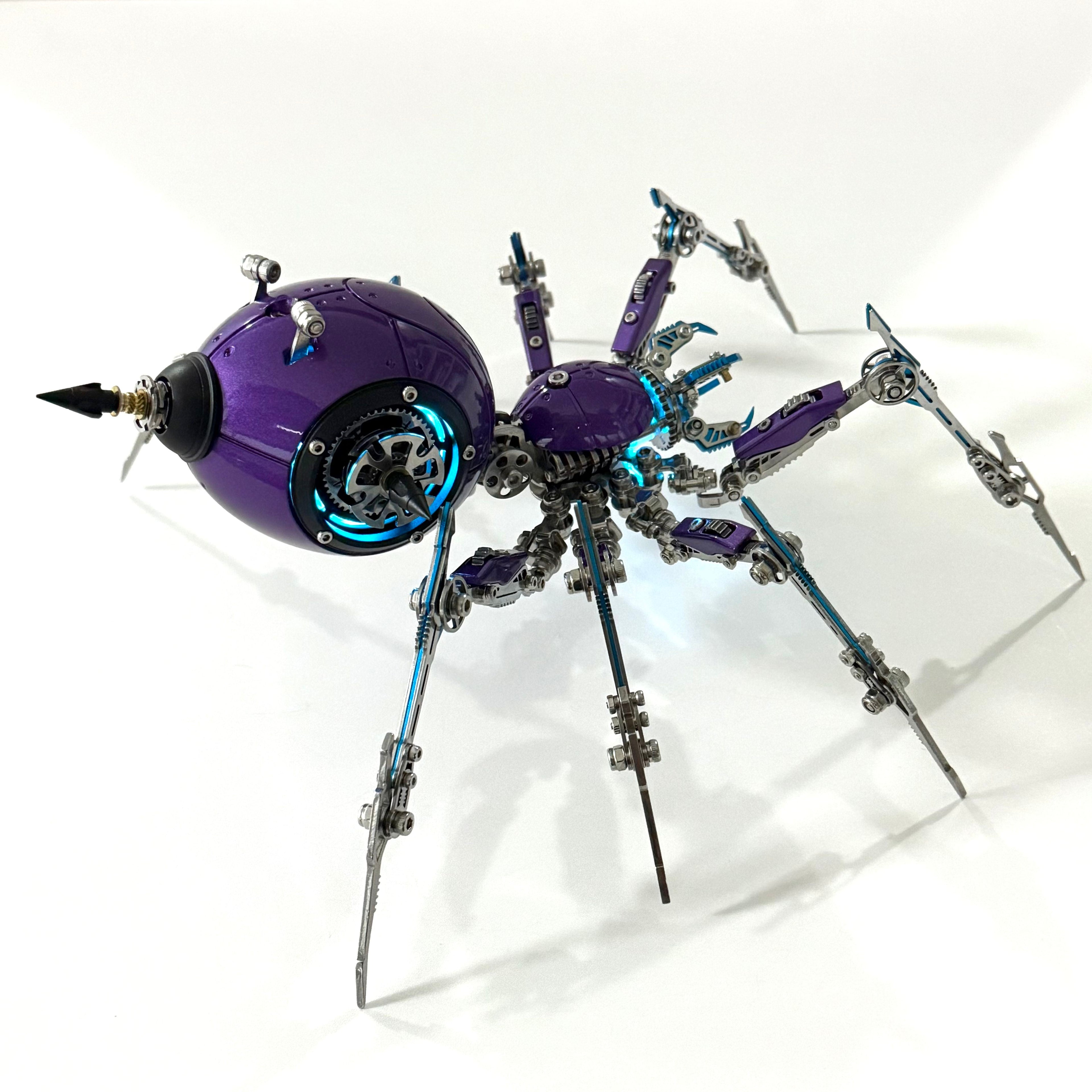 Araña Tormenta Púrpura Steampunk Metal 3D