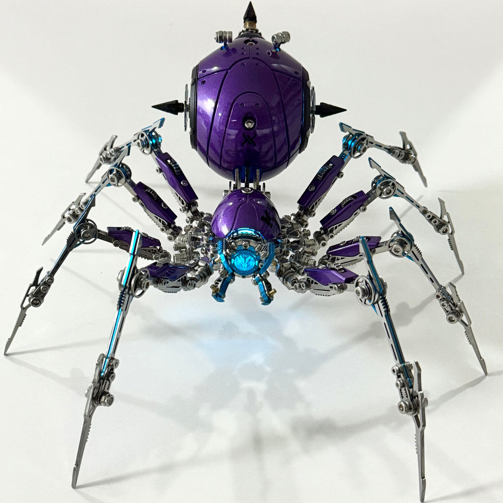 Araña Tormenta Púrpura Steampunk Metal 3D