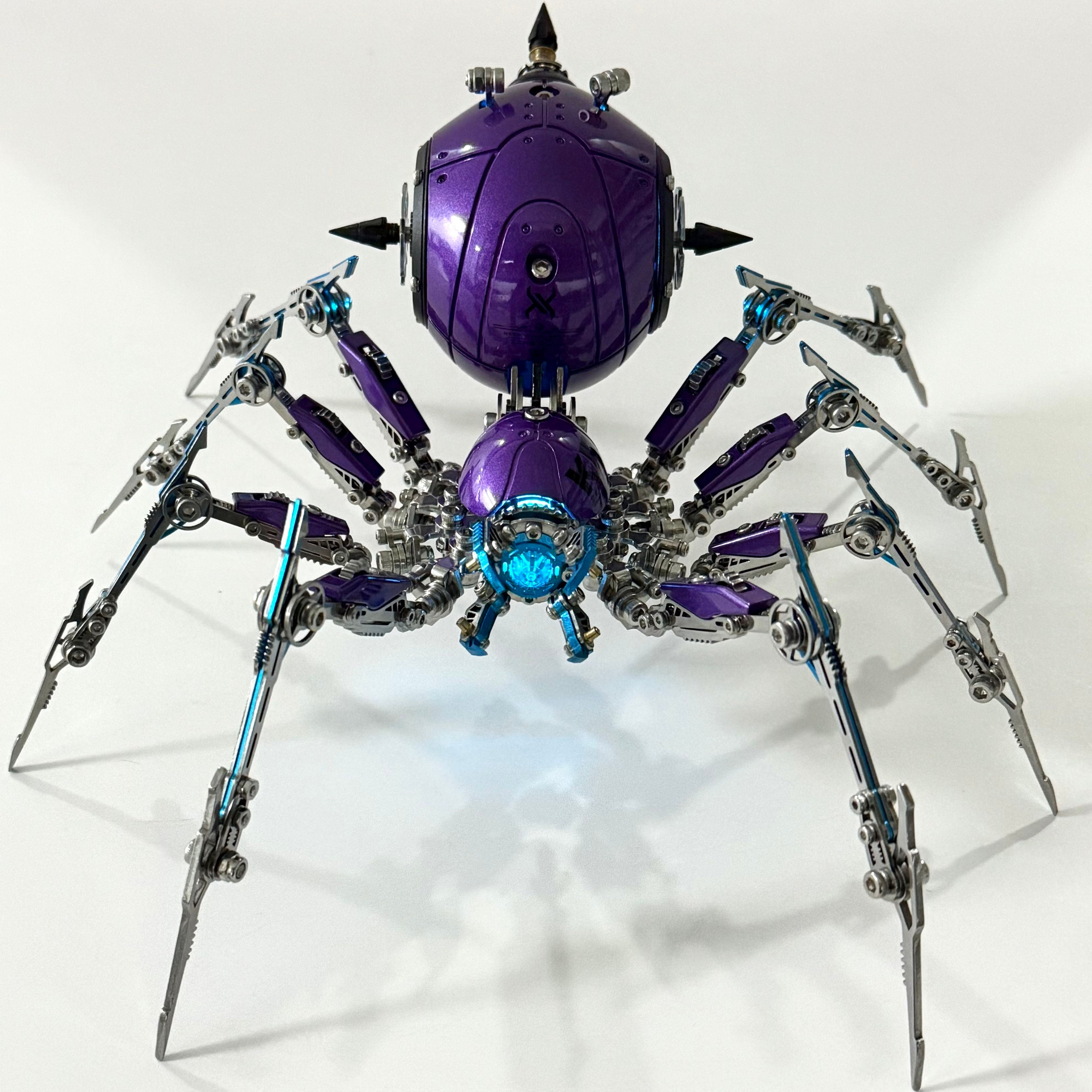Araña Tormenta Púrpura Steampunk Metal 3D