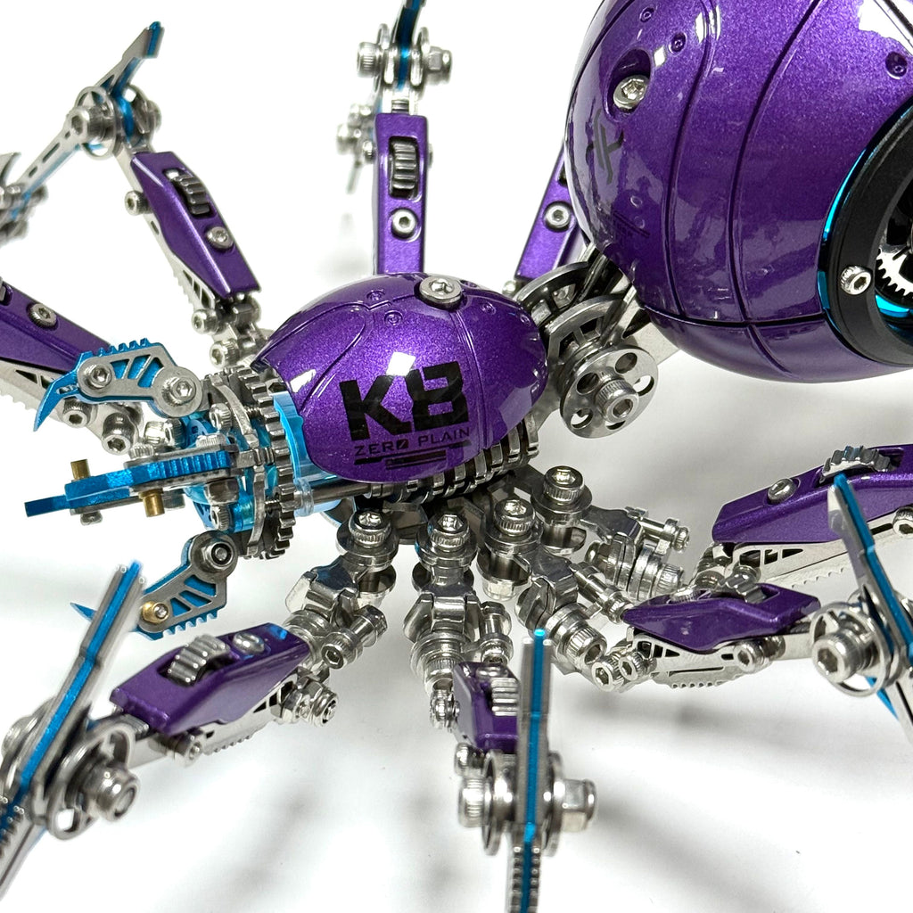 Araña Tormenta Púrpura Steampunk Metal 3D