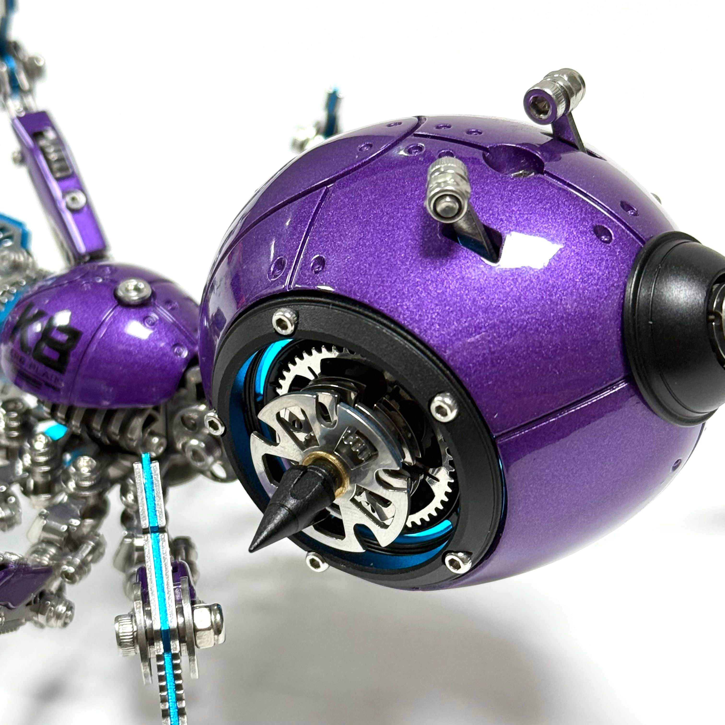 Araña Tormenta Púrpura Steampunk Metal 3D
