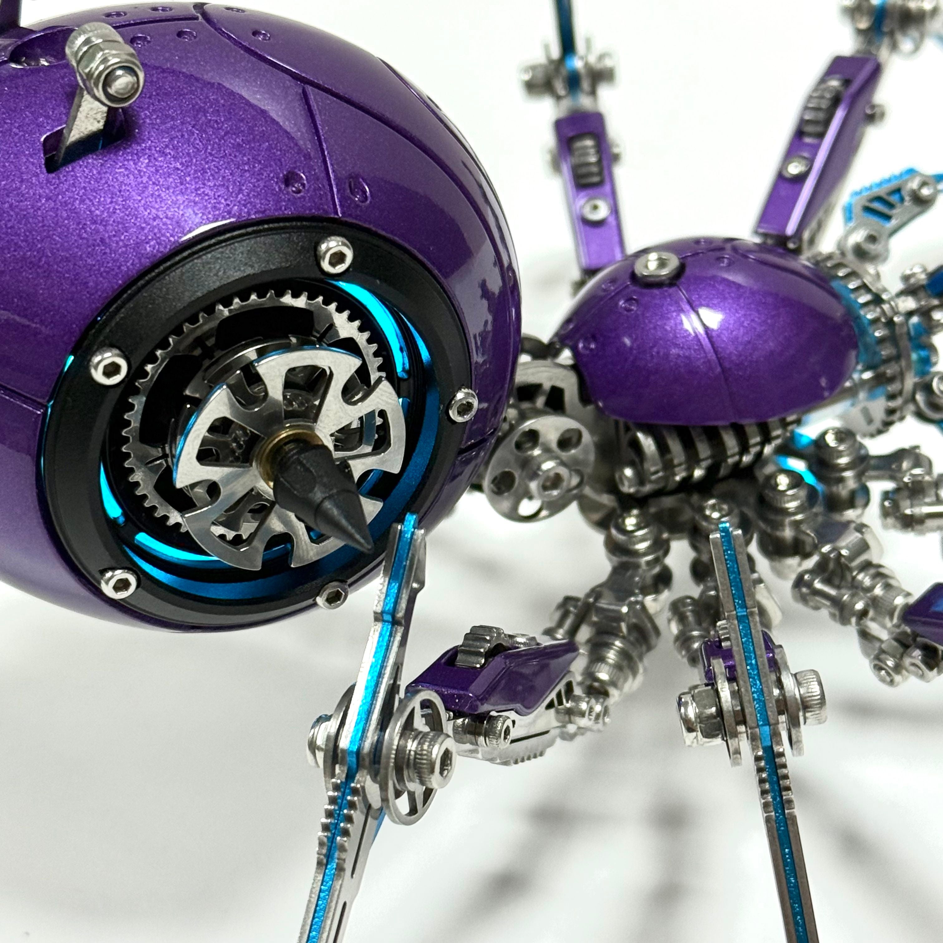 Araña Tormenta Púrpura Steampunk Metal 3D