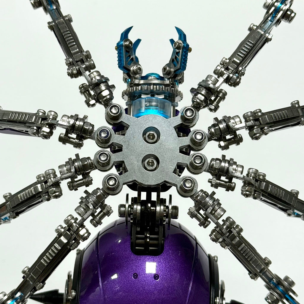 Araña Tormenta Púrpura Steampunk Metal 3D