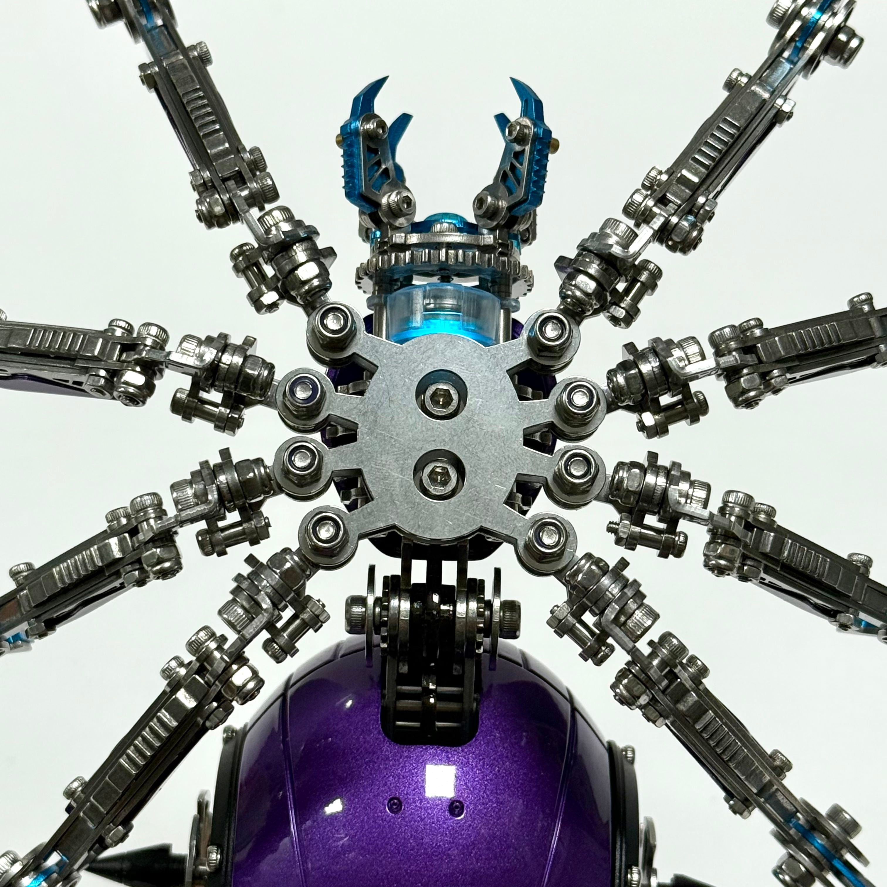 Araña Tormenta Púrpura Steampunk Metal 3D