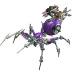 Araña Tormenta Púrpura Steampunk Metal 3D
