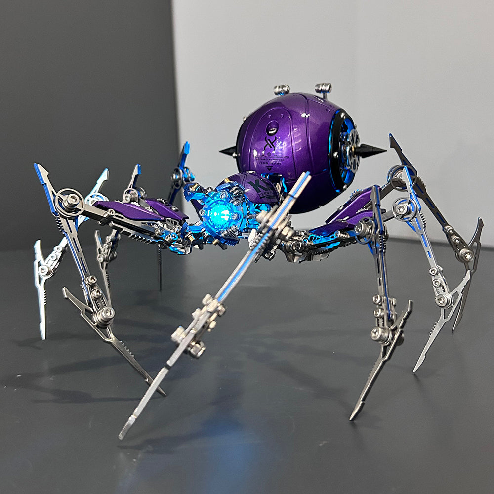 Araña Tormenta Púrpura Steampunk Metal 3D