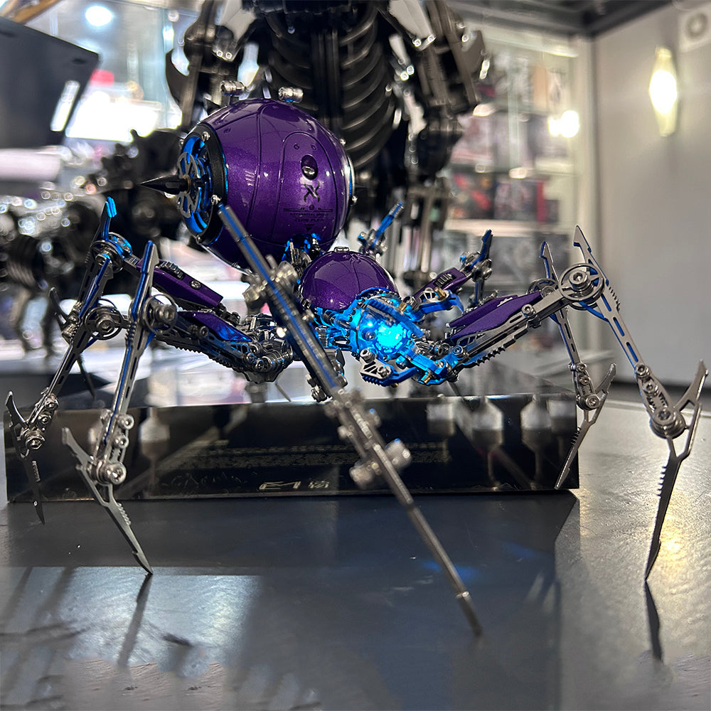 Araña Tormenta Púrpura Steampunk Metal 3D