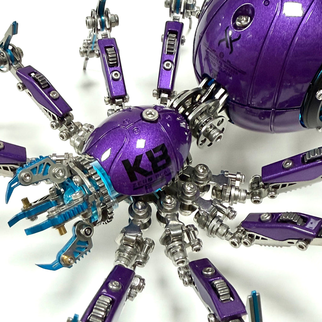 Araña Tormenta Púrpura Steampunk Metal 3D